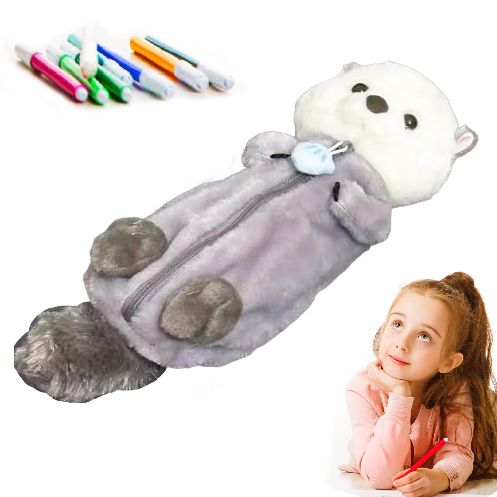 School Supplies - Creative Plush Toy Pencil Case Soft