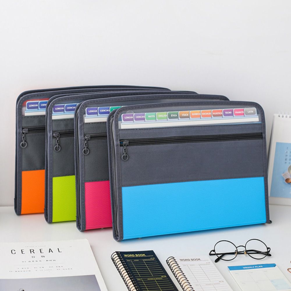PVC Expanding File Organizer A - Expandable Accordion File Folder 13 Pockets 评论和价格