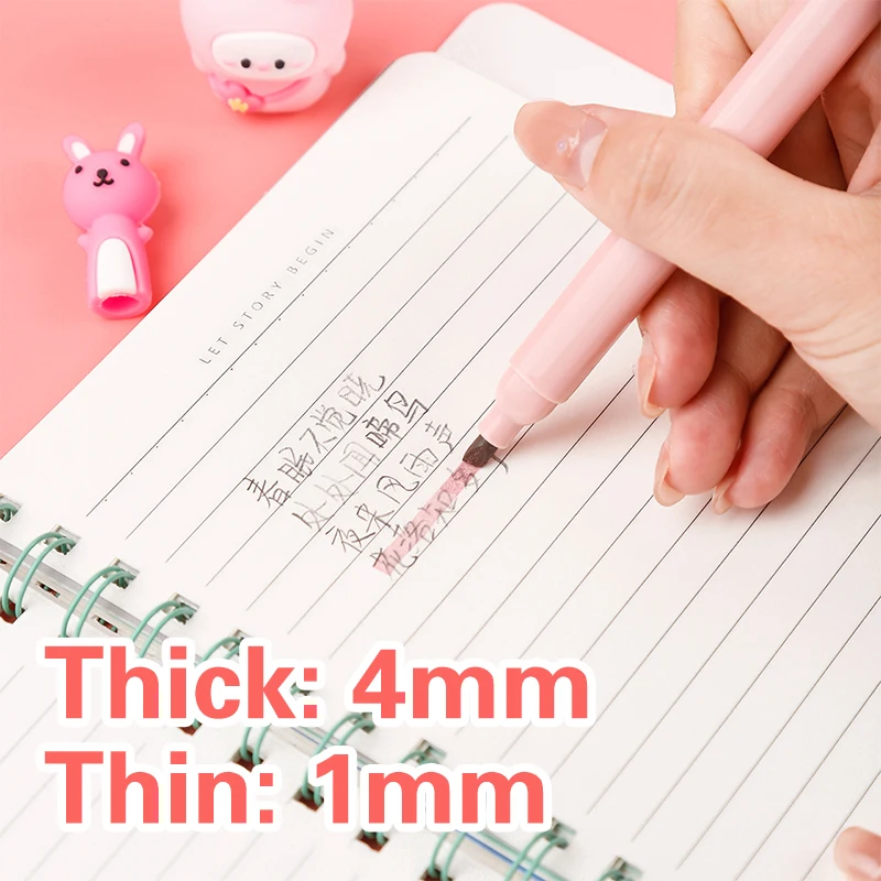 6 pcs/pack Kawaii Cat Claw Pas - Pastel Highlighter Set Double Ended 评论和价格