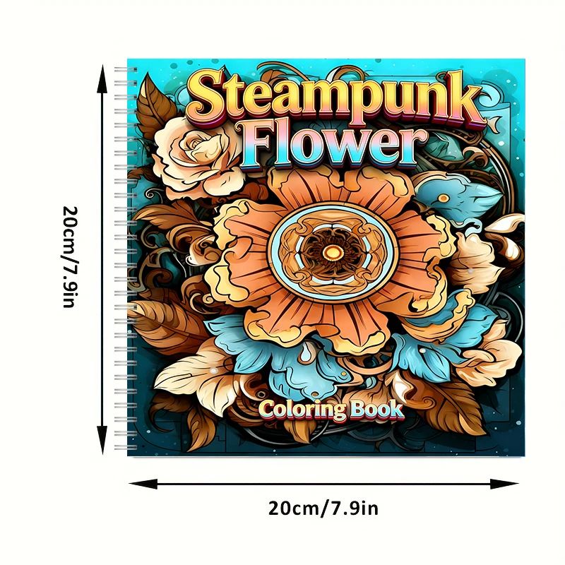 Coloring Book Steampunk Flower - School Supplies 评论和价格