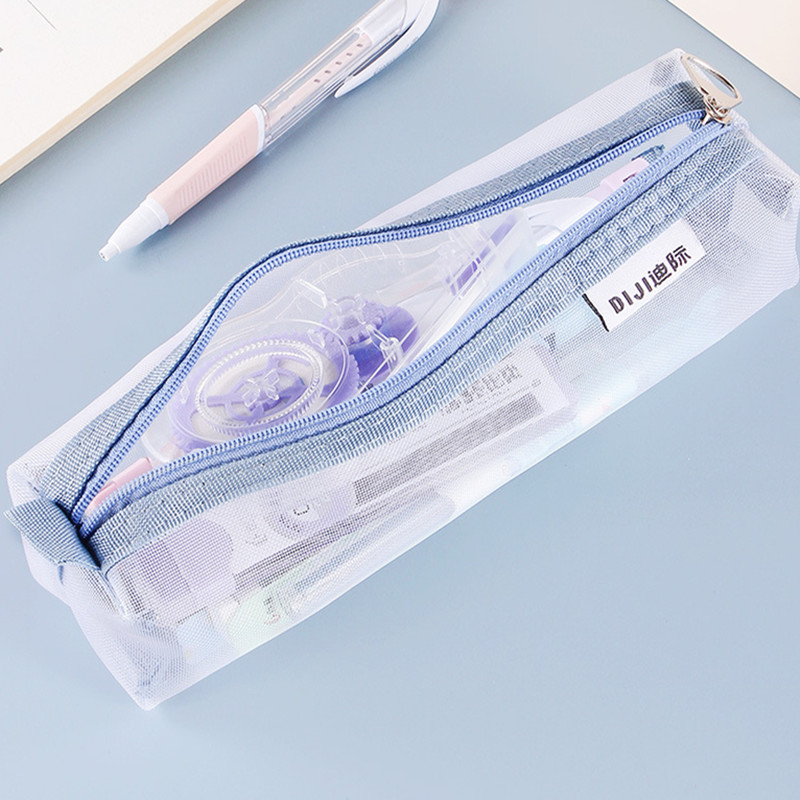 Clear Transparent Nylon Mesh P - Clear Mesh Pencil Pouch For Exam 评论和价格